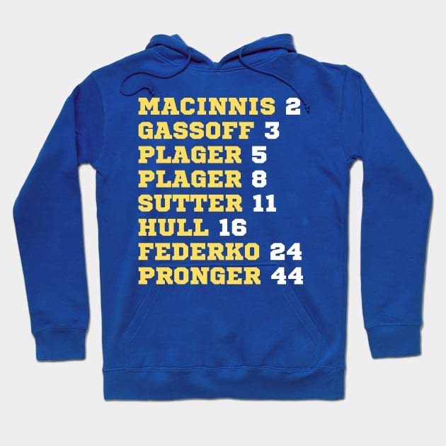 Blues Retired Numbers Hoodie by Arch City Tees